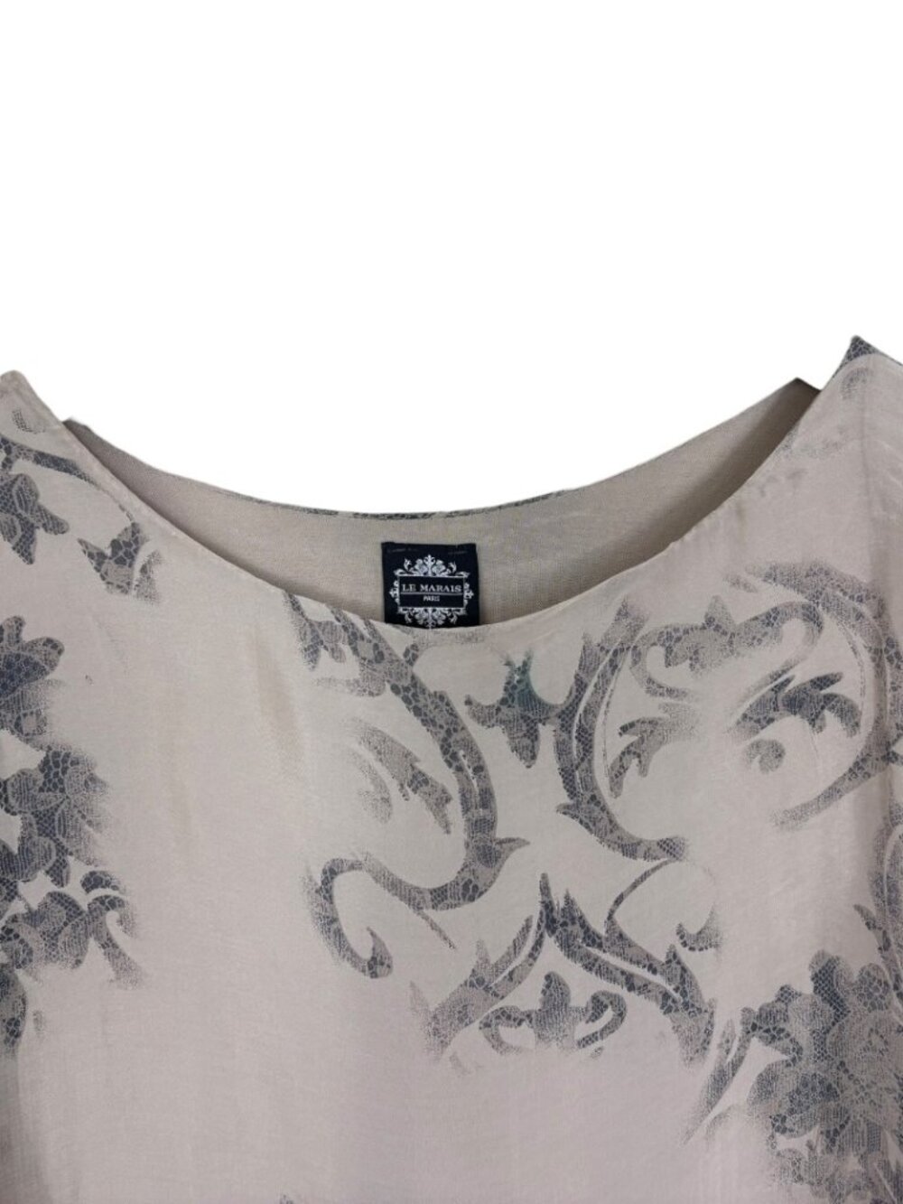 Le Marais Paris Silk Blend Paisley Print Blouse Made in‎ Italy - Picture 3 of 6